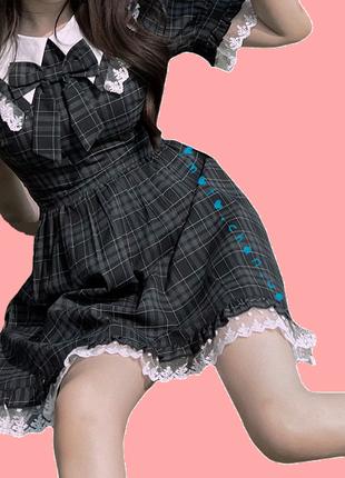 Японское платье лолита babydoll бейбидолл долл с кружевом рюшами