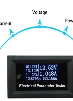 Ваттметр, тестер параметров сети для измерения ёмкости,тока,вр...