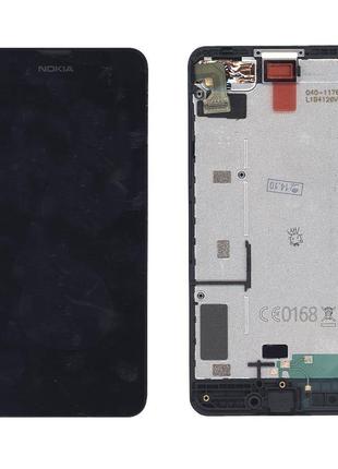 Матрица с тачскрином (модуль) для Nokia Lumia 630 с рамкой черный