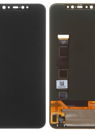 Дисплей для Xiaomi Mi 8, черный, без рамки, Оригинал (переклее...