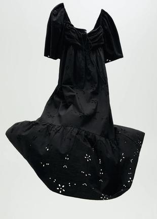 Платье с ажурной вышивкой  zara