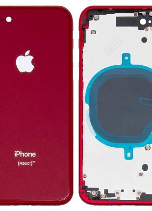 Корпус для iPhone 8, червоний, з тримачем SIM-карти, з боковим...