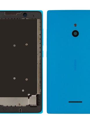 Корпус для Nokia XL Dual Sim, блакитний
