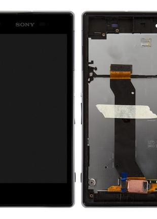 Дисплей для Sony C6916 Xperia Z1s, чорний, з рамкою, Original ...