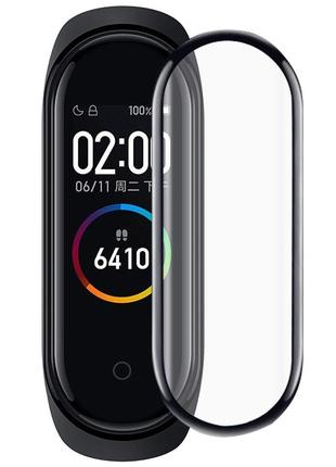 Защитная пленка для Mi Band 4 на весь дисплей изогнутая Прозра...