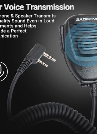 Микрофонный динамик, микрофон для рации Baofeng UV 5R Walkie T...