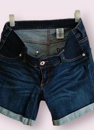 Мама джинсовые шорты.h&m.оригинал .синий деним.шорты для берем...