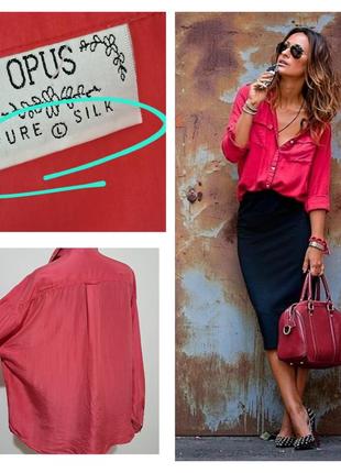 100% шёлк роскошная шелковая блузка стильные накладные карманы