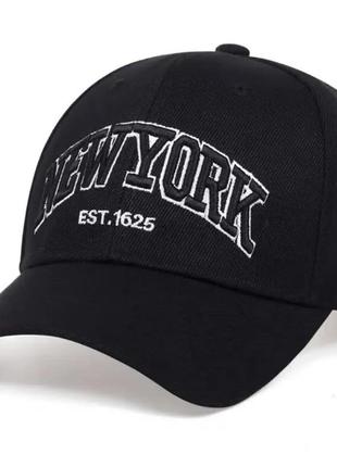 Кепка бейсболка new york (нью-йорк) с изогнутым козырьком, уни...