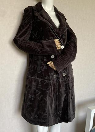 Винтажное велюровое пальто marithe francois girbaud