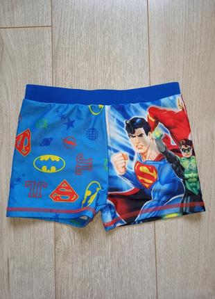Синие пляжные плавки шорты для купания batman superman бэтмен ...