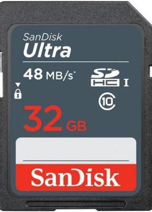 Карта памяти SanDisk 32GB SDHC class 10 UHS-I Ultra Lite (SDSD...