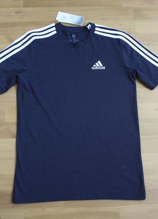 Футболка adidas essentials 3-stripes размер xs оригинал