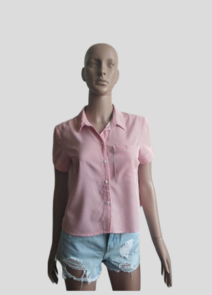 Женская укороченная рубашка bershka размер xs