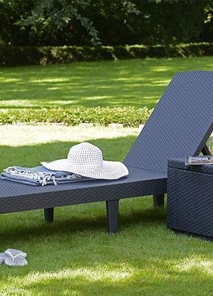 Шезлонг пластиковий Keter Jaipur Sun Lounger графіт 235162