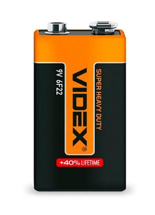 Батарейка сольова VIDEX 6F22 / 9 V (Крона)
