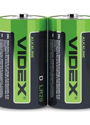 Батарейка щелочная VIDEX LR20/D (упаковка 2 шт)