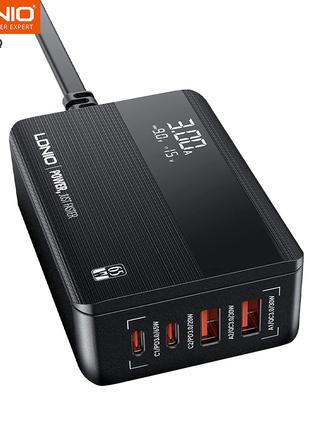 Сетевое зарядное устройство LDNIO A4808Q 2 USB-C + 2 USB-A 65W...