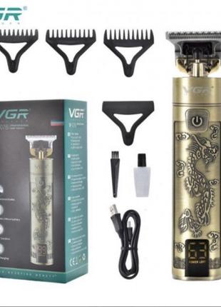 Триммер аккумуляторный для стрижки волос и бороды VGR V-076