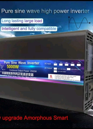 Продам високоякісний  інвертор з чистим синусом 12/220В/50Гц/5кВт