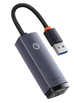 Внешняя сетевая карта USB-A на RJ45 LAN USB хаб переходник Bas...