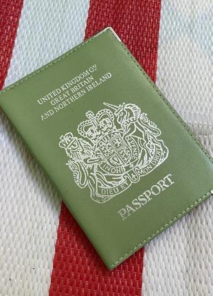 Шикарная красивая  кожаная обложка для паспорта /англия /100% ...