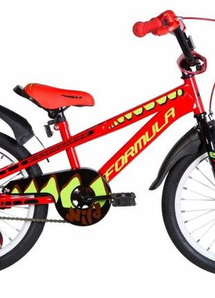 Велосипед 18" formula wild  червоно-чорний з салатним