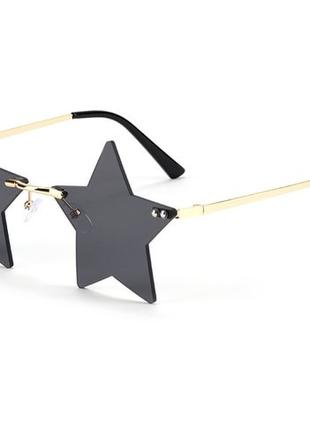 Солнцезащитные имиджевые очки звезда, в форме звезды