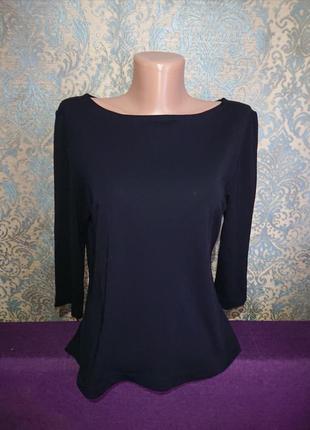 Женская черная базовая блуза р.42/44 блузка блузочка кофта