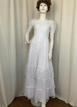 Вінтаж 70х ретро весільне плаття наречена панночка