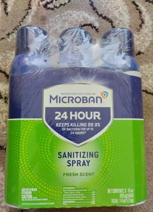 Microban 24-hr дезінфікуючий засіб спрей для твердих і м'яких ...
