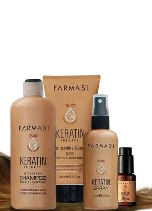 Набор KERATIN THERAPY FARMASI шампунь для волос +кондиционер
м...