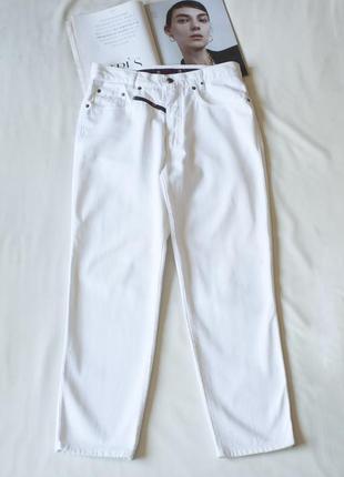 Белые винтажные коттоновые джинсы женские etienne aigner, разм...