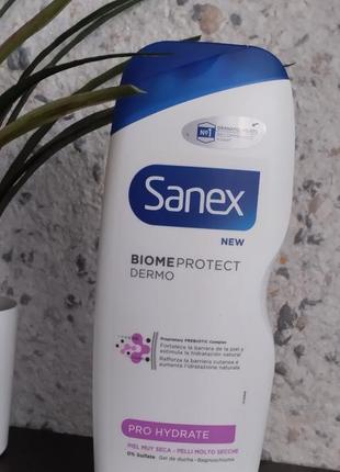 Увлажняющий гель для душа sanex dermo protector 600мл для сухо...