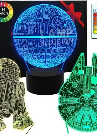 3D-ночник в форме игрушки "Звездные войны", 3D-лампа-иллюзия, ...