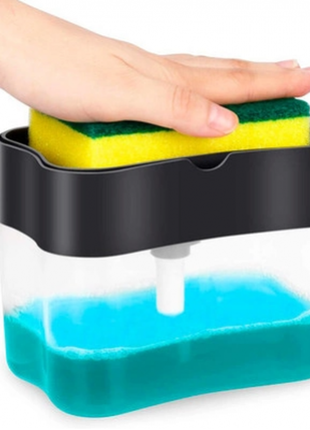 Диспенсер для моющего средства с подставкой для губки soap pum...