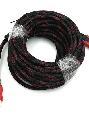 HDMI кабель V1.4 Nylon 10м Black/Red