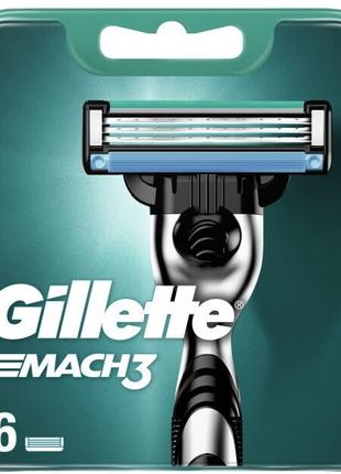 Сменные кассеты для бритья Gillette Mach3, 6 шт