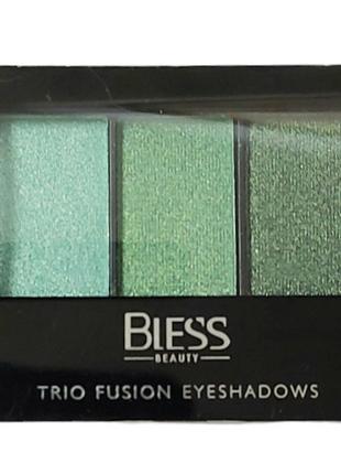 Тени для век Bless 3-х цветные №11 зеленые Beauty Trio