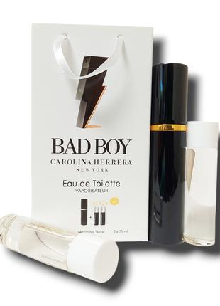 Духи мужские 3в1 Carolina Herrera Bad Boy 45 мл. (Каролина Хер...