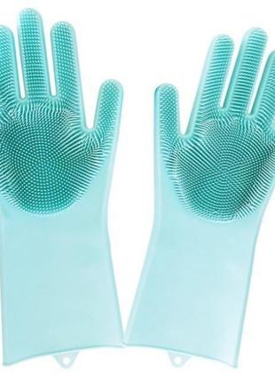 Силіконові рукавички Magic Silicone Gloves для прибирання миття