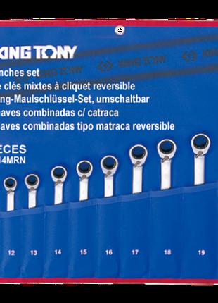 Набор ключей комби с трещеткой и флажком 14шт. (8-24) KING TONY