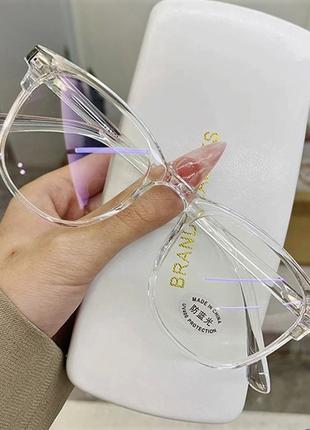 Имиджевые прозрачные очки 2023 с защитой унисекс