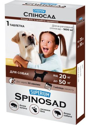 Таблетки для животных SUPERIUM Spinosad от блох для собак весо...
