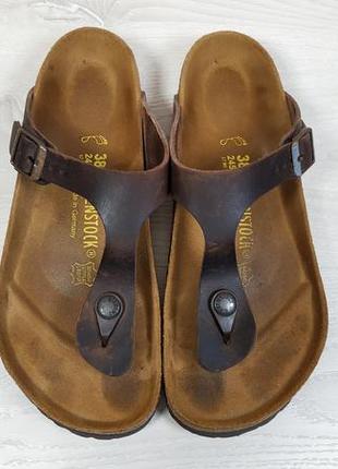 Шкіряні жіночі шльопанці birkenstock оригінал, розмір 38