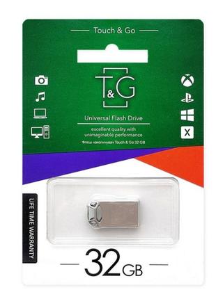 Накопичувач USB Flash Drive T&G; 32gb Metal 110 Колір Сталевий...