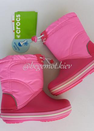 Оригинальные зимние детские сапоги crocs kids crocband lodgepo...