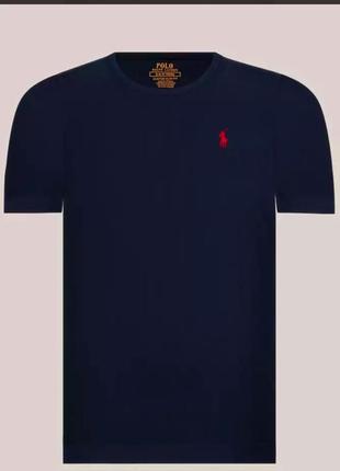 Мужская синяя футболка polo ralph lauren