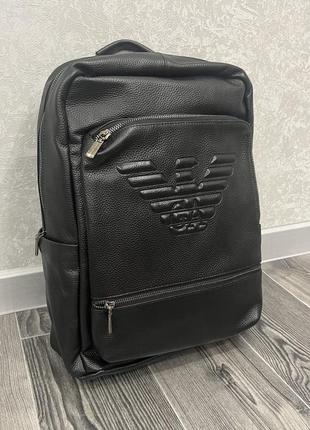 Кожаный рюкзак в стиле giorgio armani