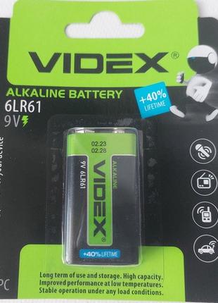 Батарейка КРОНА щелочная (Videx) 6LR61 :6012